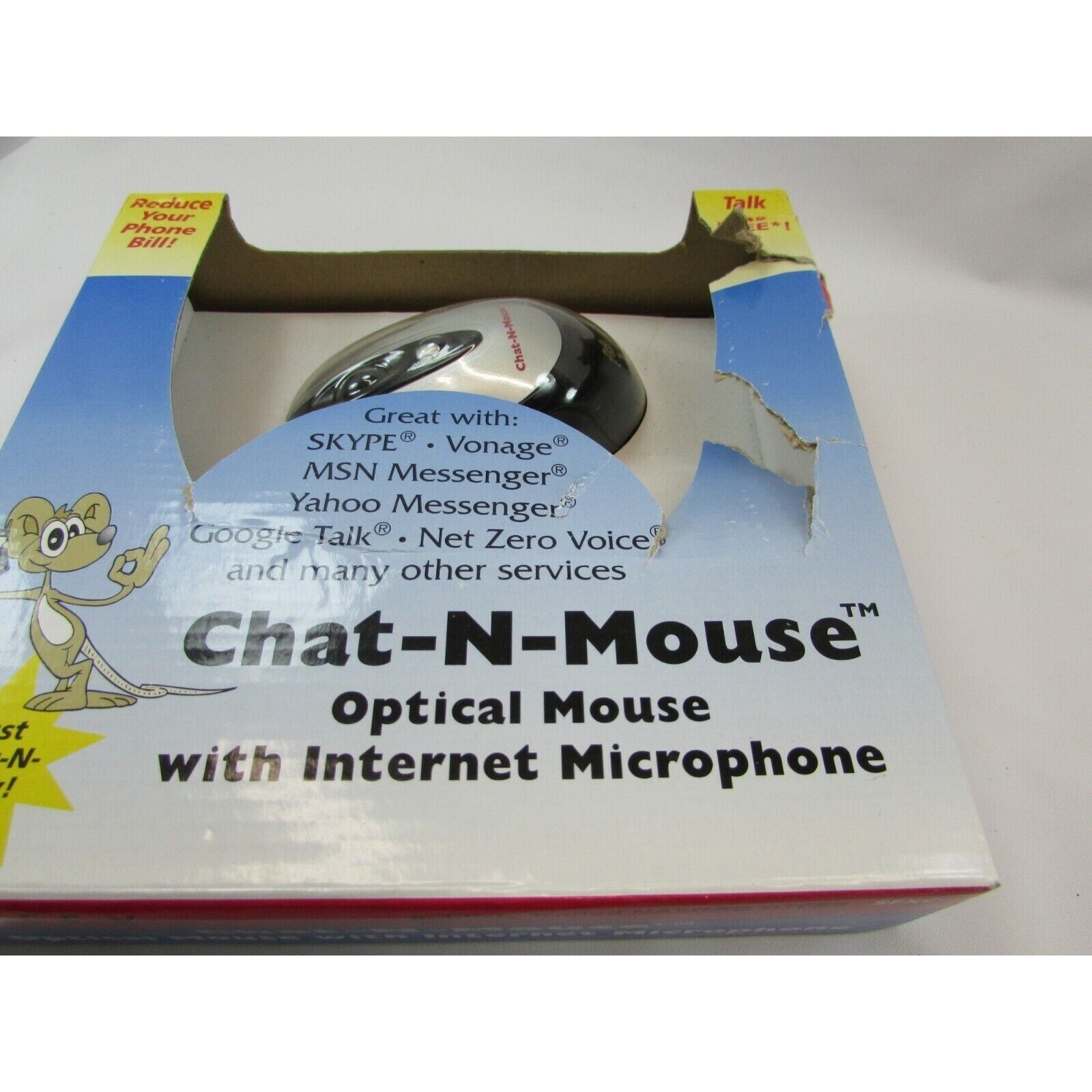 Vintage Serefex Chat N Mouse Optical Mouse With Internet Microphone 32267