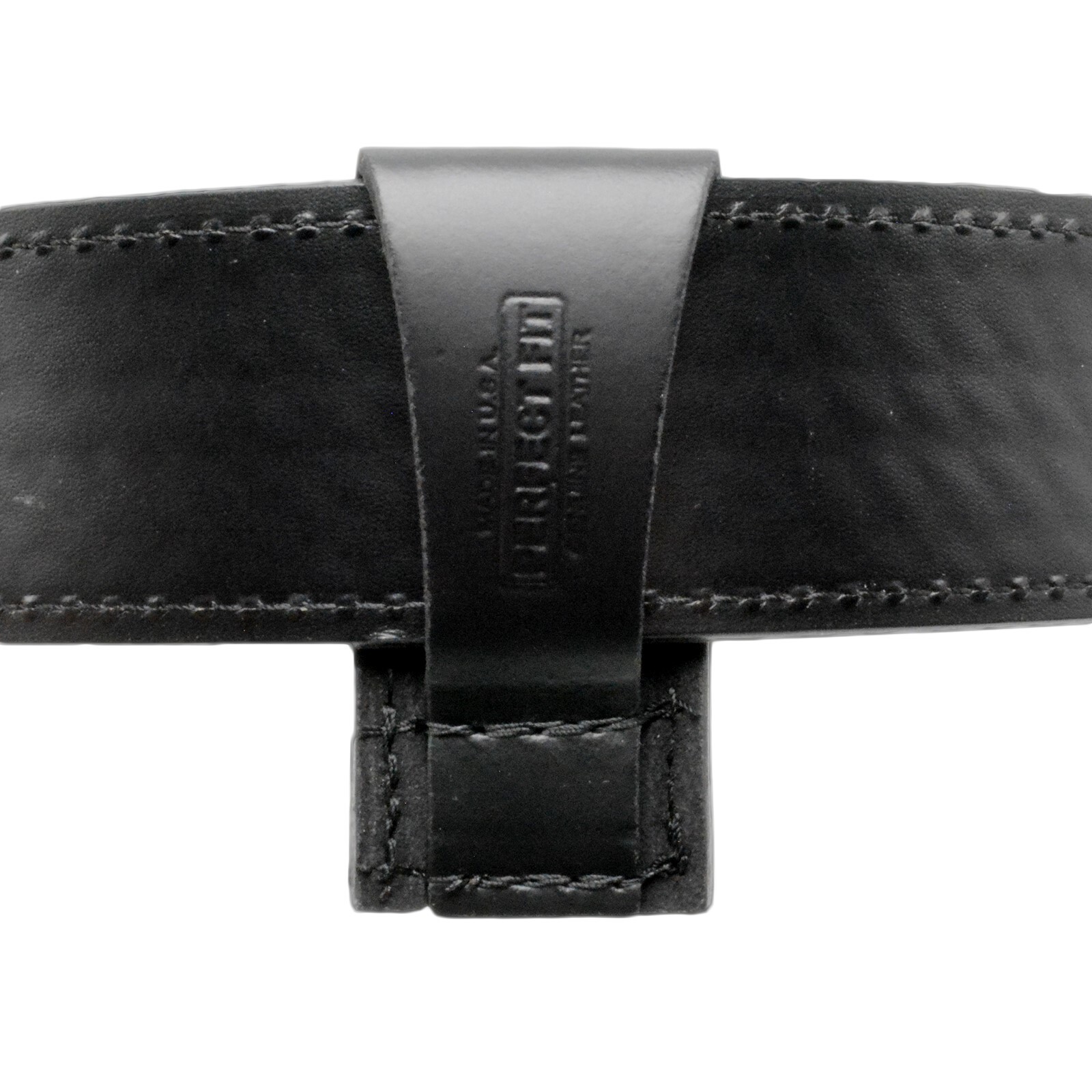 Basketweave Leather Flashlight Holder Open Top Bottom for ProTac HL-X Holster