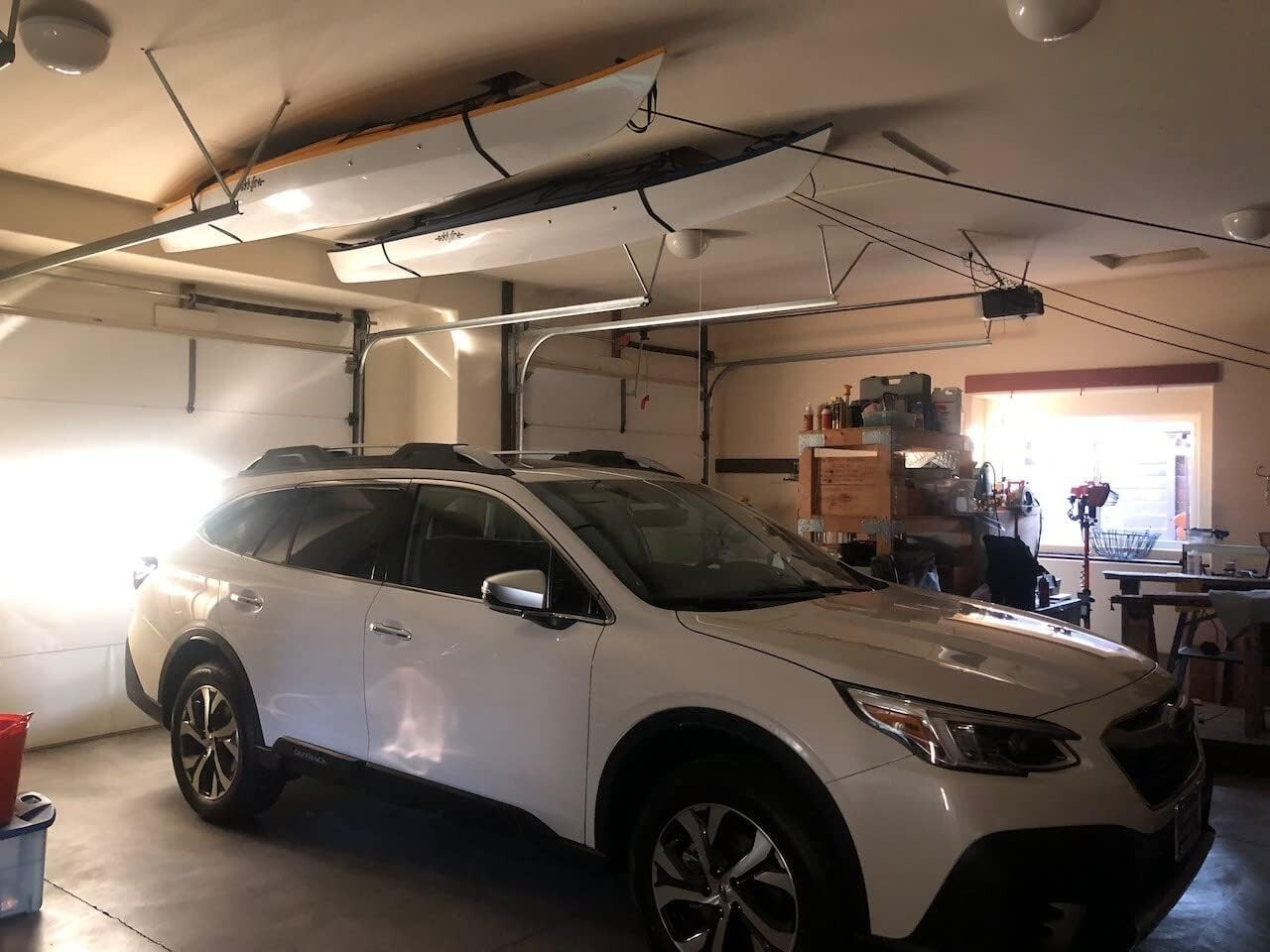Kayak And Canoe Ceiling Pulley System Garage Mount Storage Hoist Heavy Duty