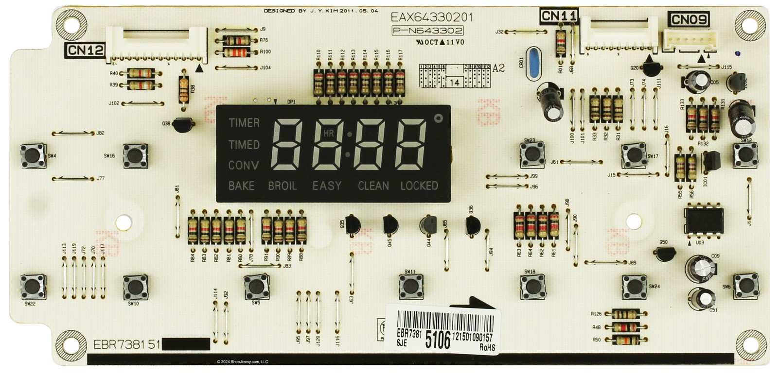LG Range EBR73815106 Control Board