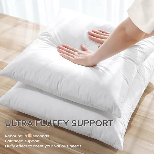 Down Feather Throw Pillow Inserts 12x20 Euro Pillow Inserts, Soft Fluffy