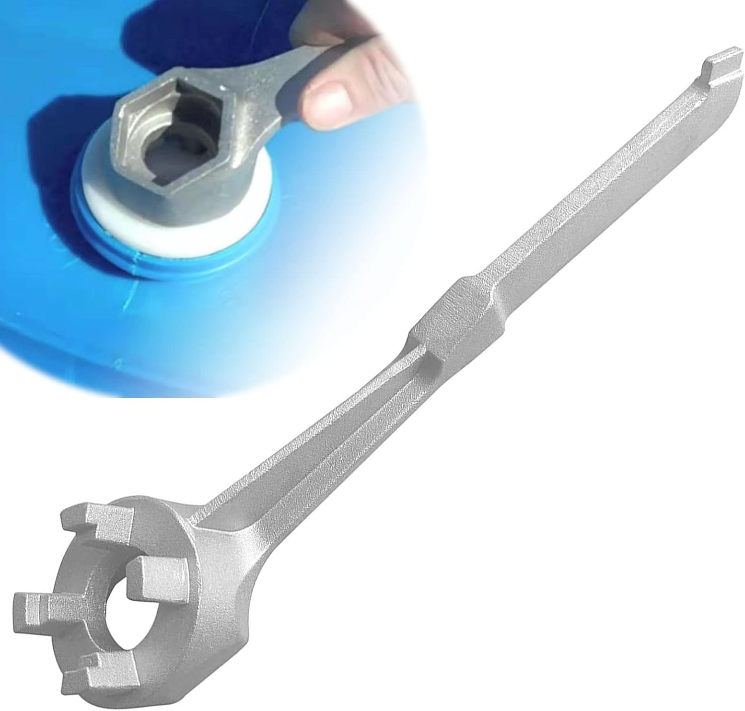 Drum Bung Wrench Aluminum Non-Sparking Barrel Opener 55 Gallon 2 In 3/4 Cast