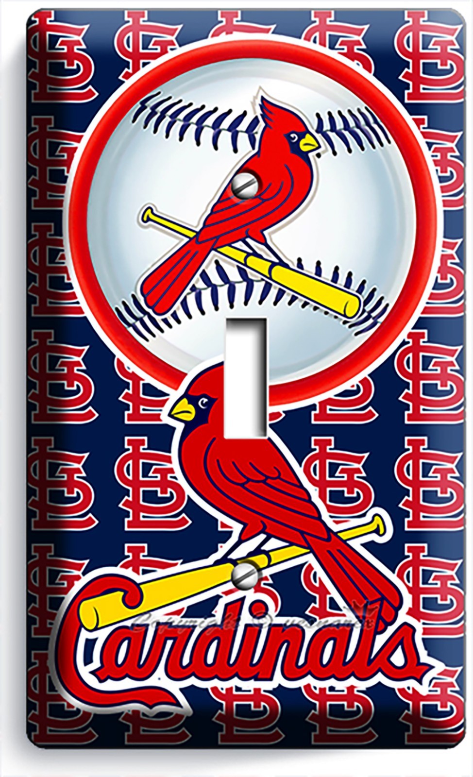 ST LOUIS CARDINALS BASEBALL TEAM 1 GFI LIGHT SWITCH WALL PLATE MAN CAVE HD DECOR