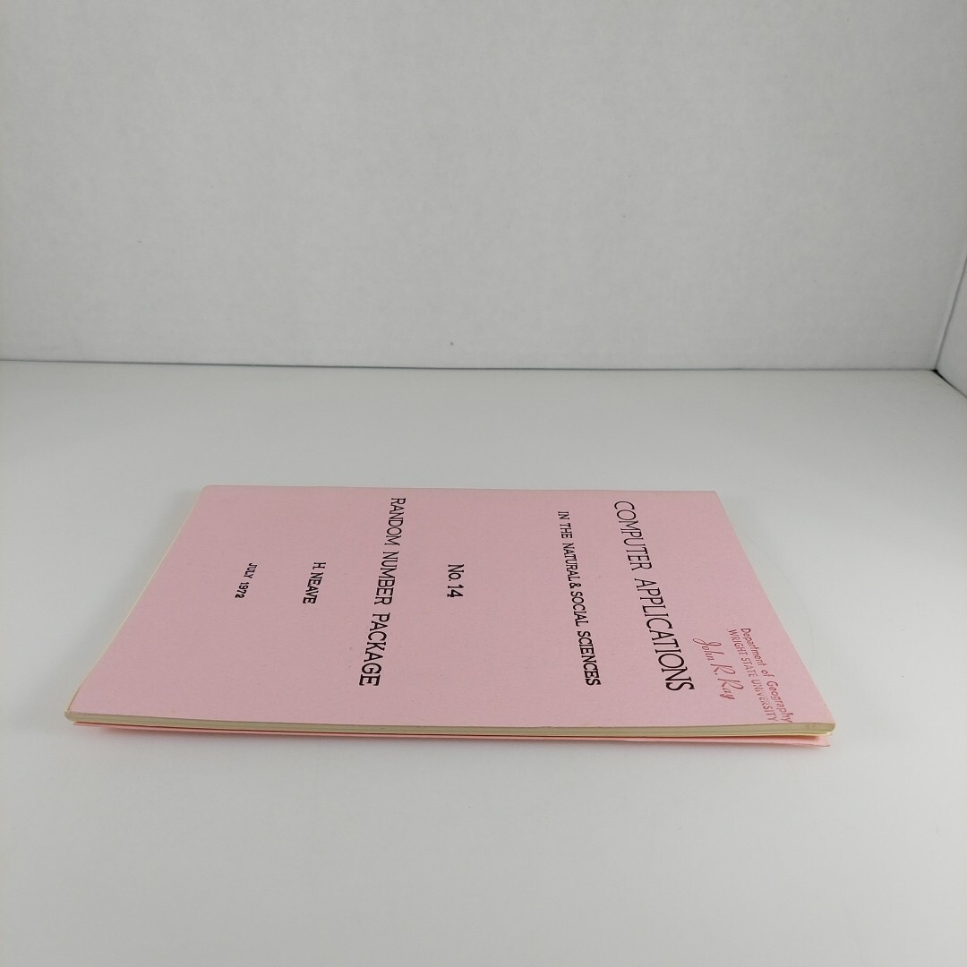 Computer Applications In The Natural & Social Sciences No 14 Random Number Pkg