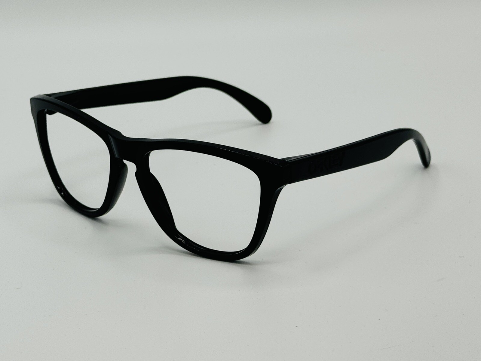 OAKLEY FROGSKINS SUNGLASSES REPLACEMENT POLISHED BLACK FRAME 54mm AUTHENTIC