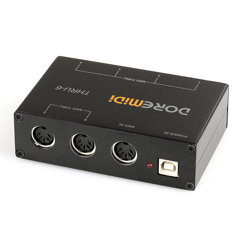 DOREMIDI THRU-6 MIDI Box 16 Channels 6 Output 1 Input 5 Pin MIDI Interface