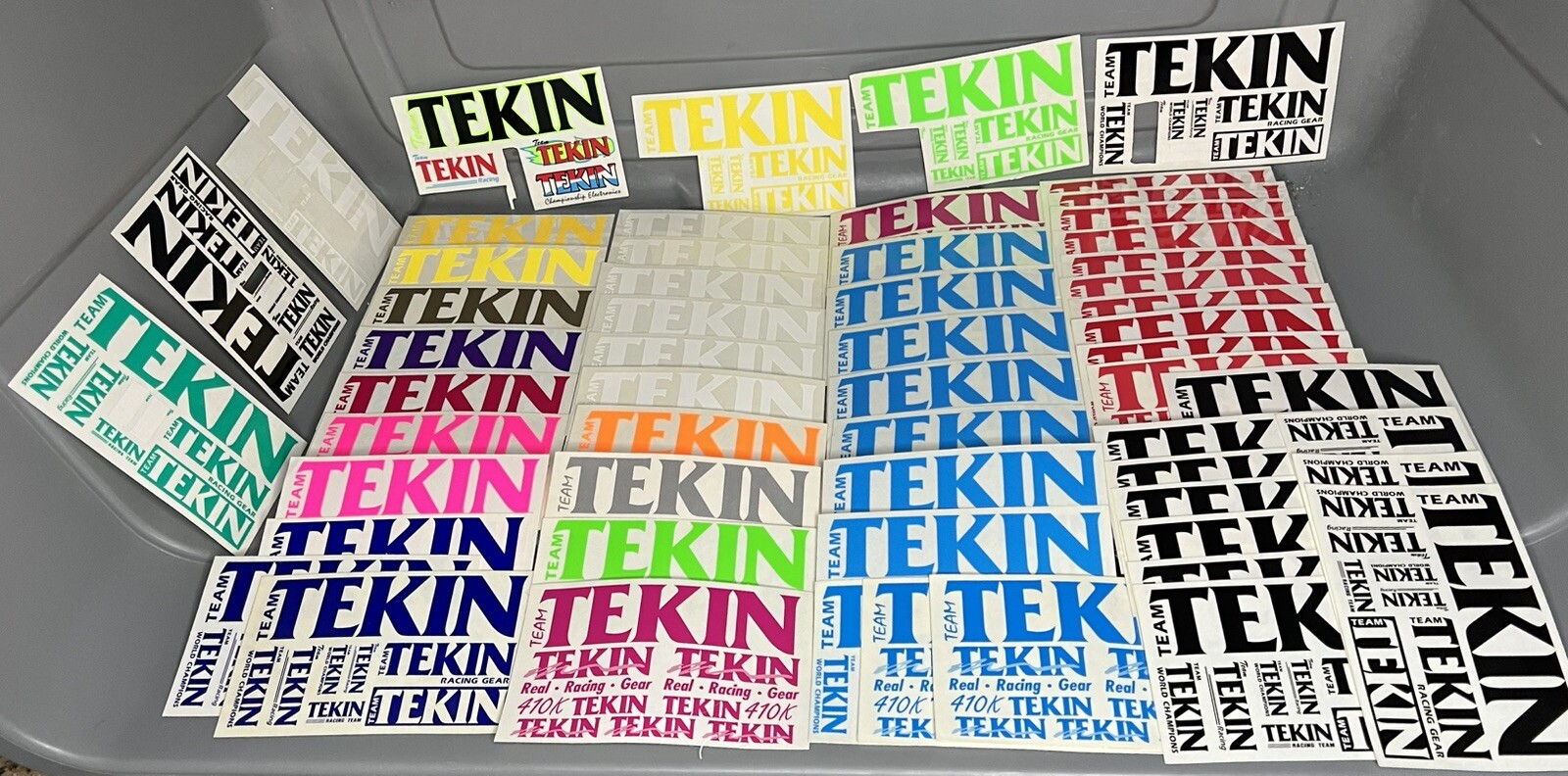 Vintage Team TEKIN Racing 410k 1/10 RC Decal Sticker Sheet New NOS Lot x51 +