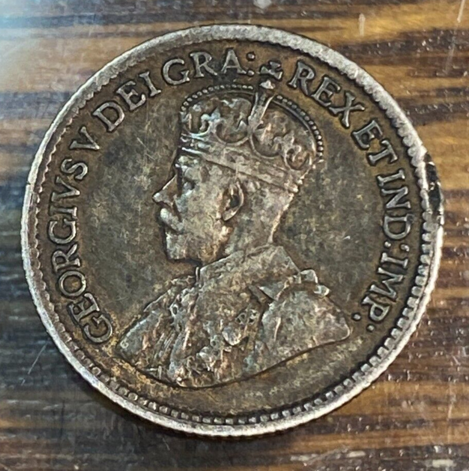 1920 Canada 5 Cents Nice Original XF KM-22a One Year Type CHRC