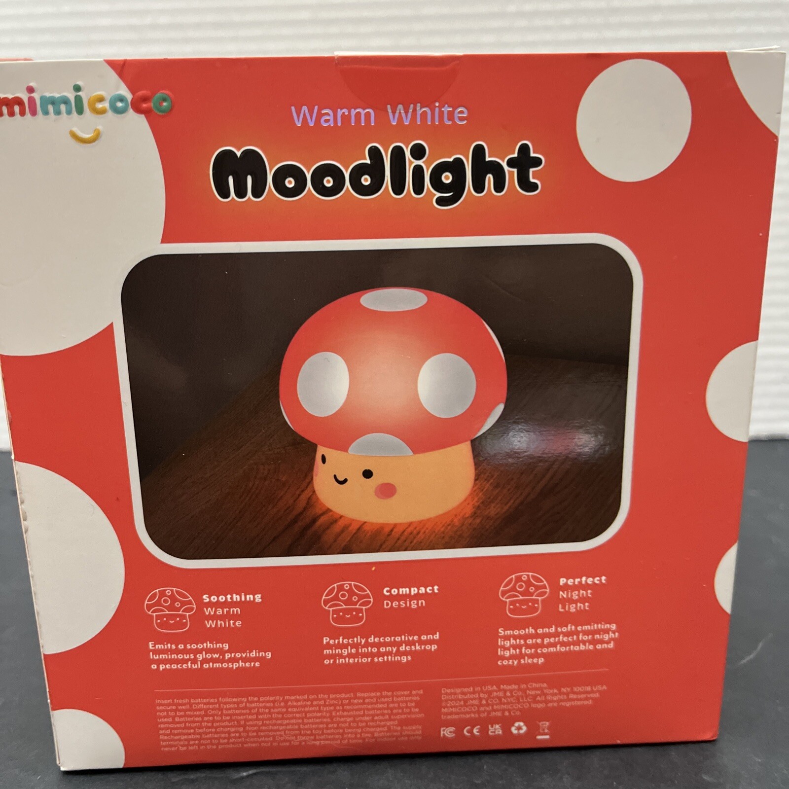 Mimicoco Kino Mushroom Moodlight Warm White Nightlight