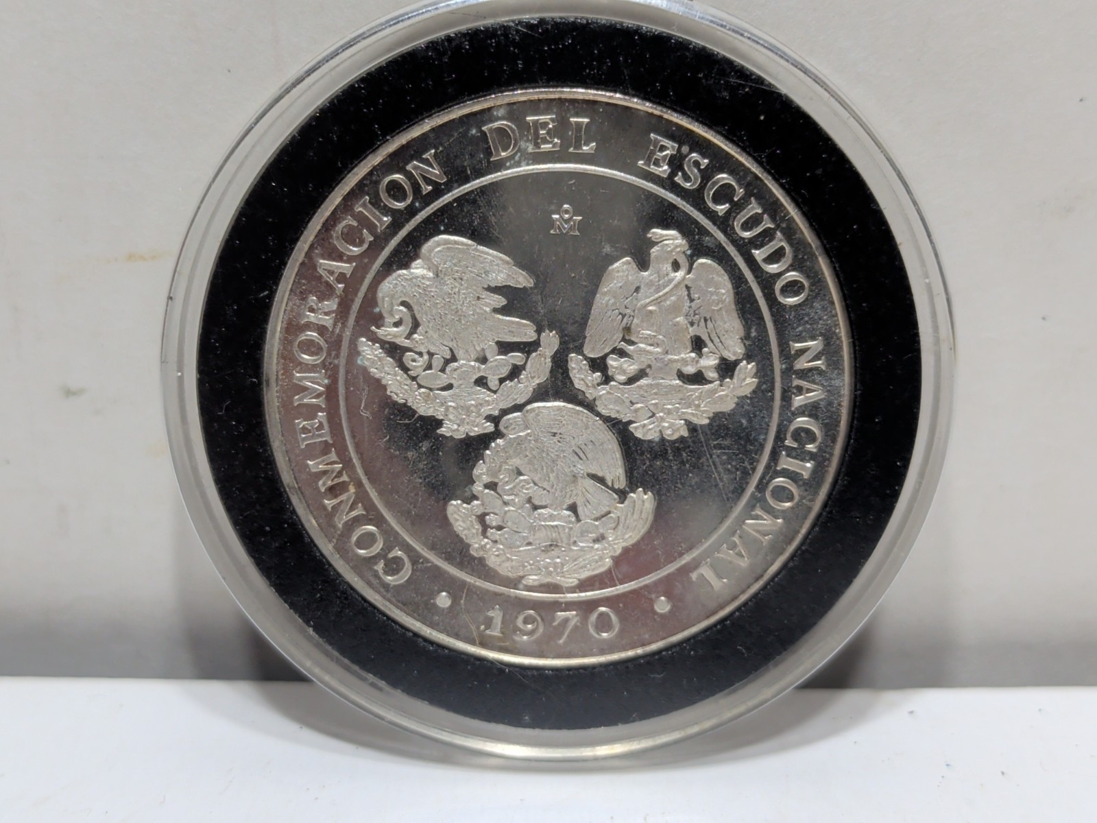 ✨1970✨ MEXICO SCARCE TONED “BU” SILVER MEDAL GROVE 1096a NATIONAL EAGLES-1.5”