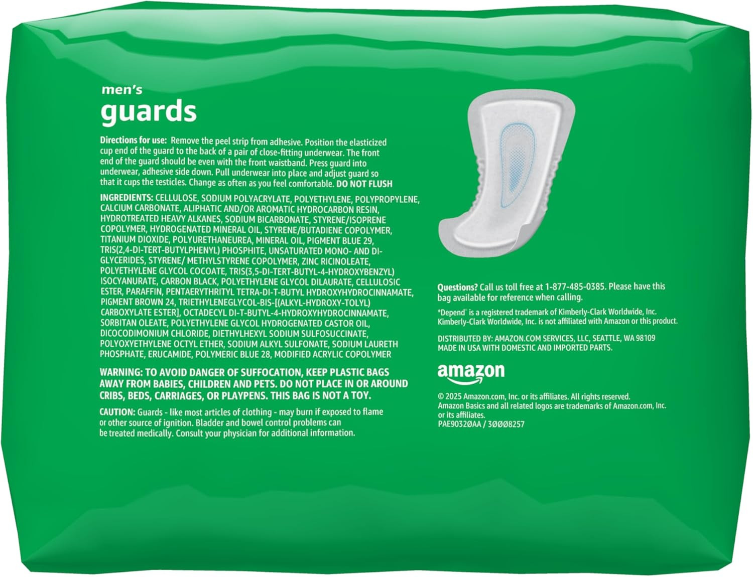 Men'S Incontinence Guards, Maximum Absorbency, Moisture-Wicking with Odor Protec
