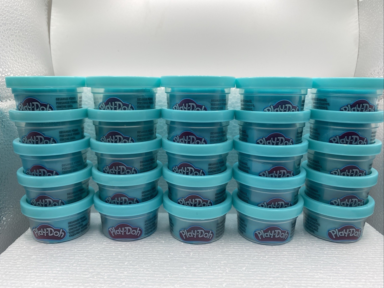 Hasbro Play-Doh (25) 1 Ounce Containers TURQUOISE BLUE