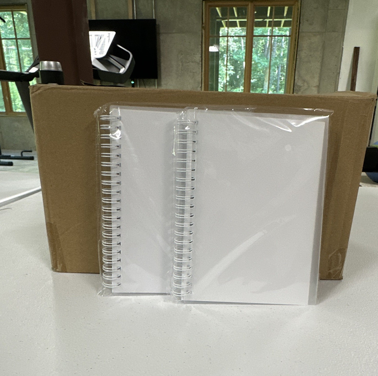 A5 White Spiral-Bound Reusable Sticker Books Bulk Lot Solid/Plain Cover