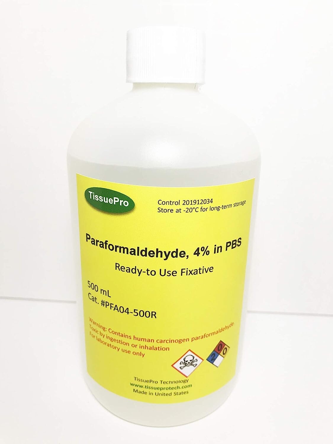 Paraformaldehyde, 4% in PBS - 500 mL  (TissuePro)