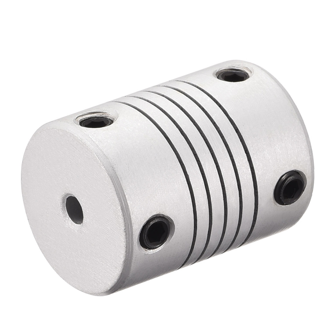 Aluminum Alloy Shaft Coupling Flexible Coupler L25xD19 Silver 2pcs