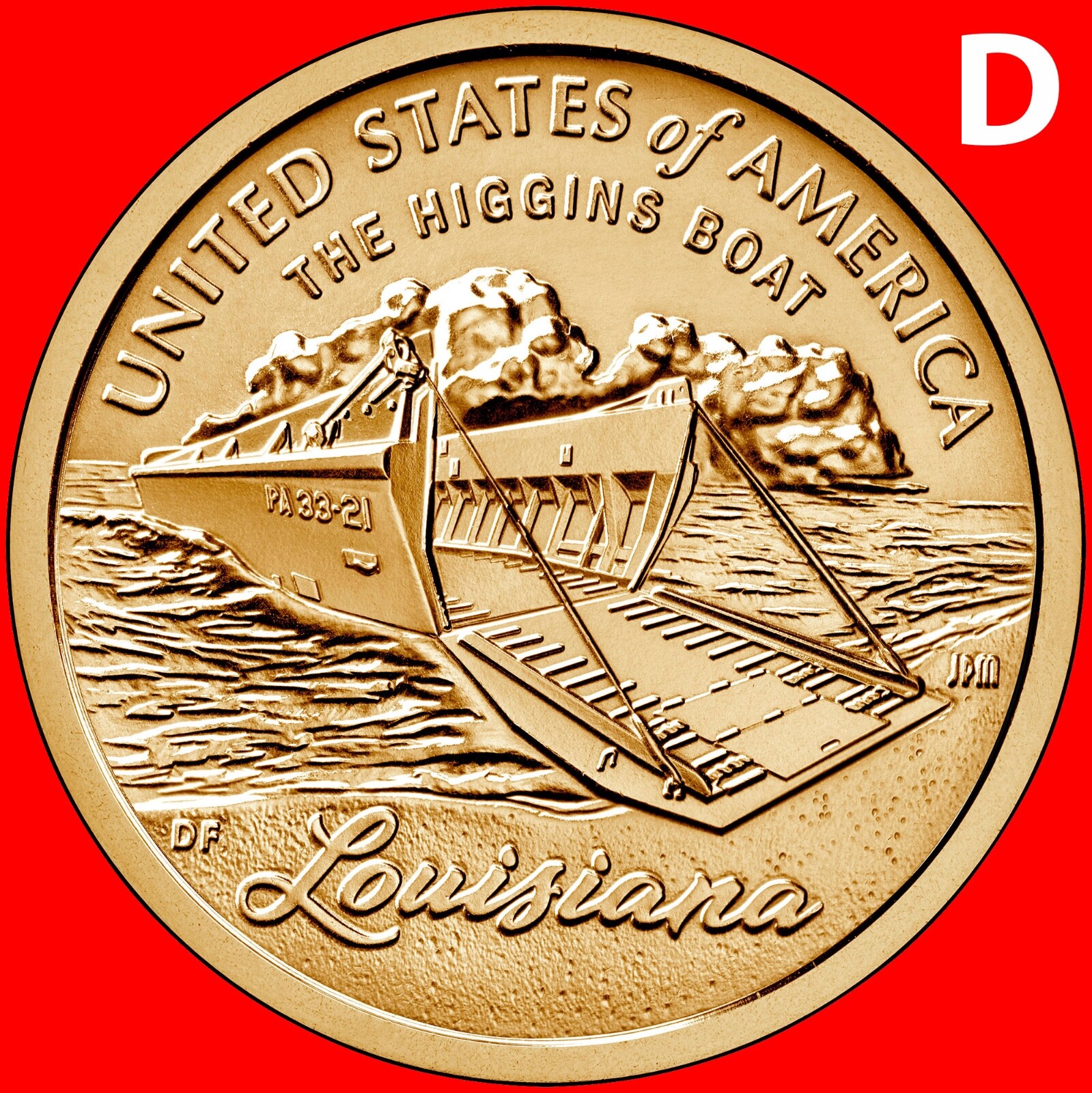 2023-D LOUISIANA (LA) HIGGINS BOAT INNOVATION ONE UNCIRCULATED DOLLAR FROM ROLL