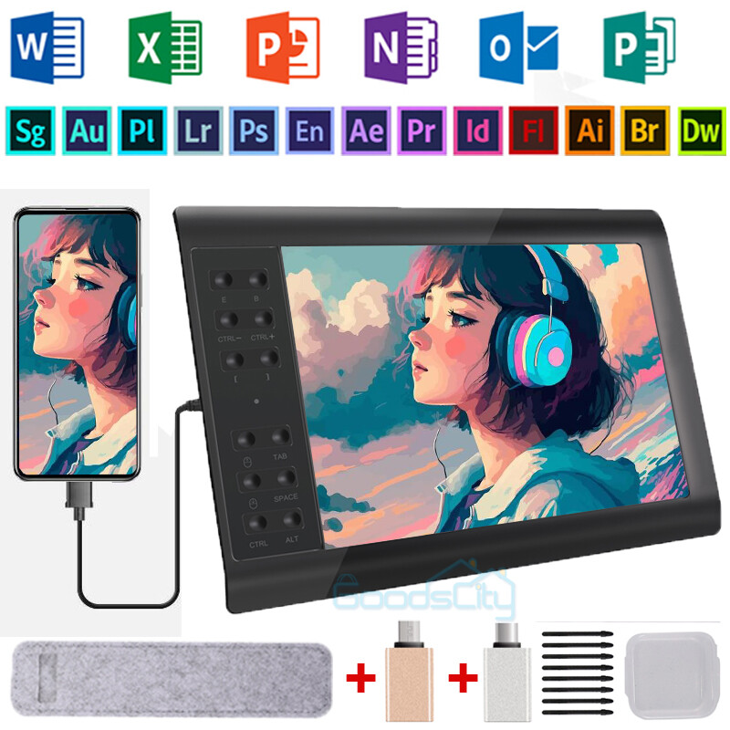 2024 NEW Graphics Drawing Tablet with Screen Pen Display for Mac PC Smartphone