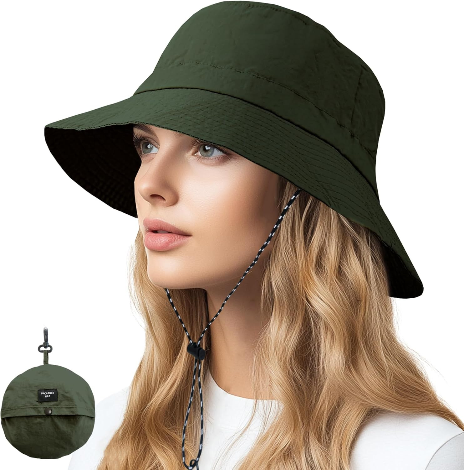 Waterproof Quick Dry Bucket Hats for Woman Men Packable Foldable Rain Sun Hat Li