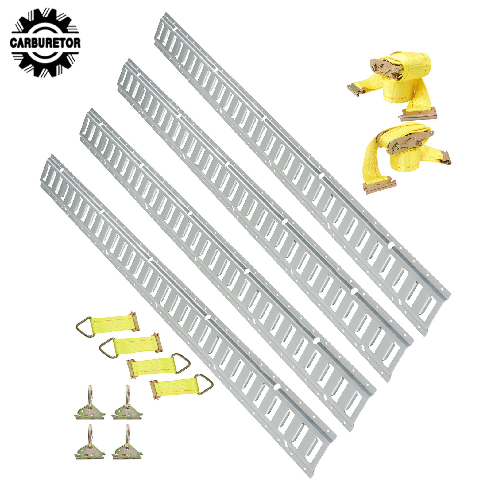 14 Pack 60" E Track Rail System With Accessories For Trucks Garages Trailers