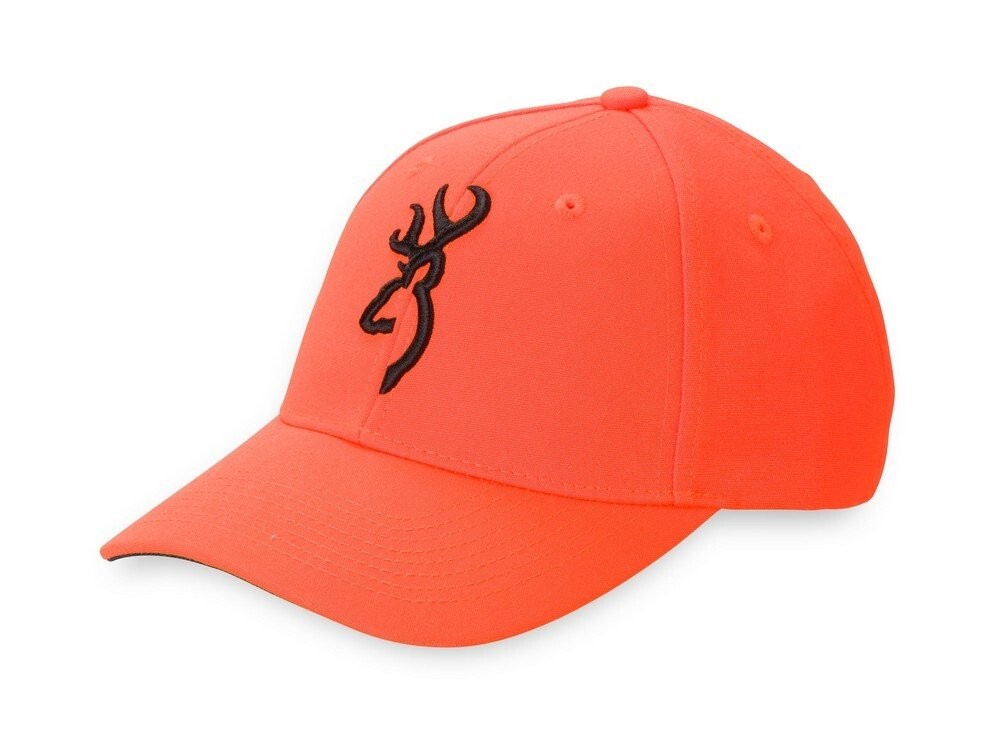 Browning Men's Blaze Orange Safety Cap 3-D Buckmark One Size - 30840501