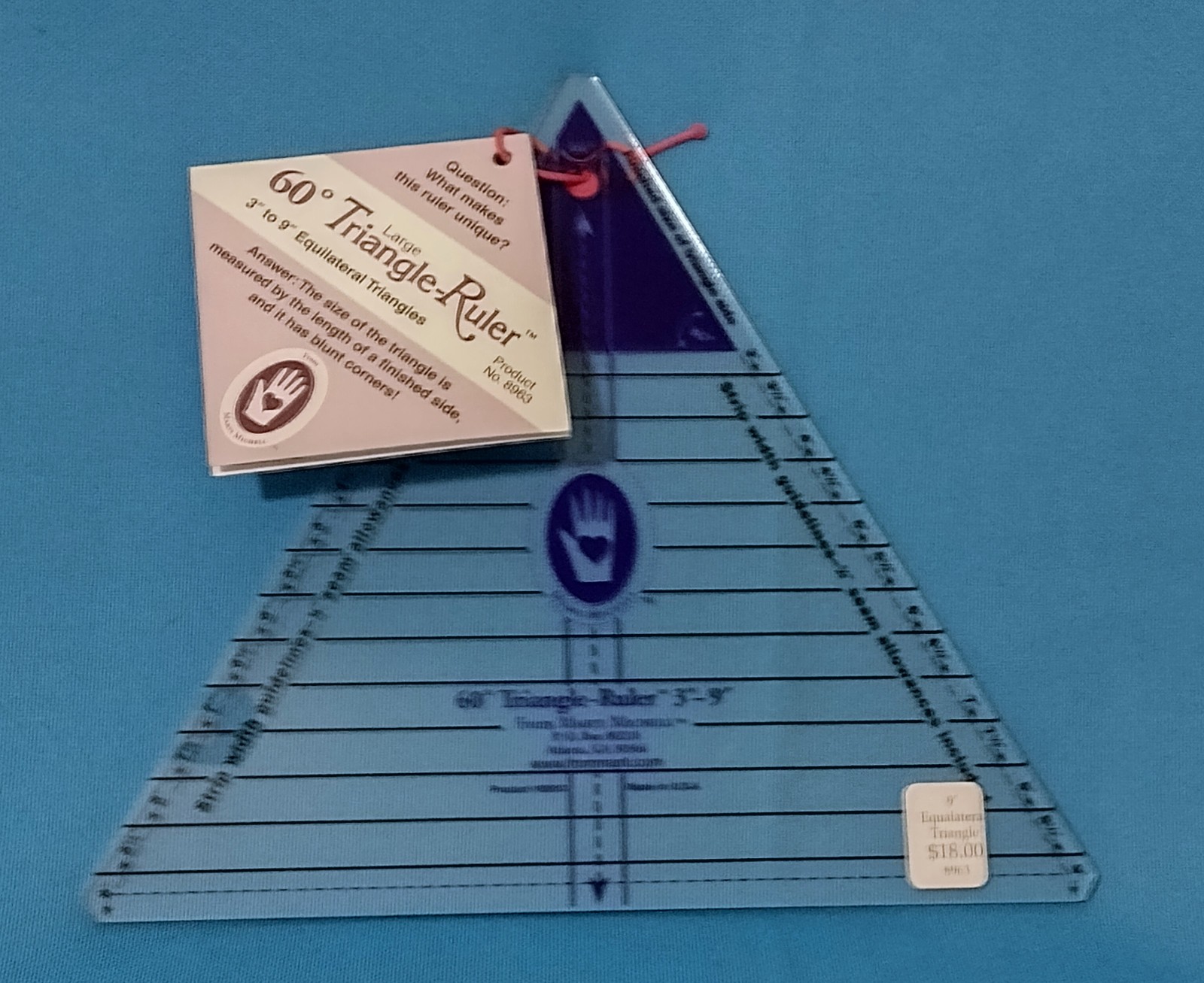 60 Degree Triangle Ruler by Marti Michell Cut 3" to 9" Equilateral Triangles