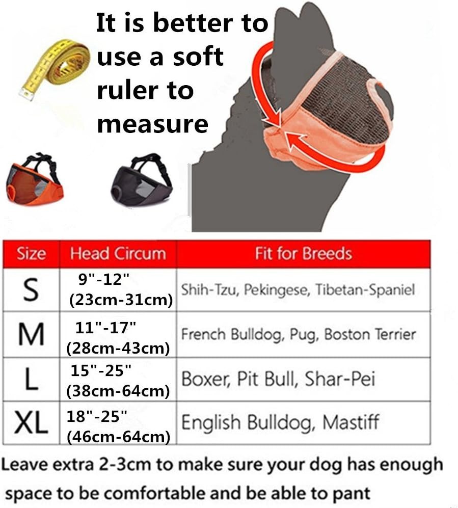 Short-Muzzled Dog Muzzle, Soft English Bulldog Muzzle