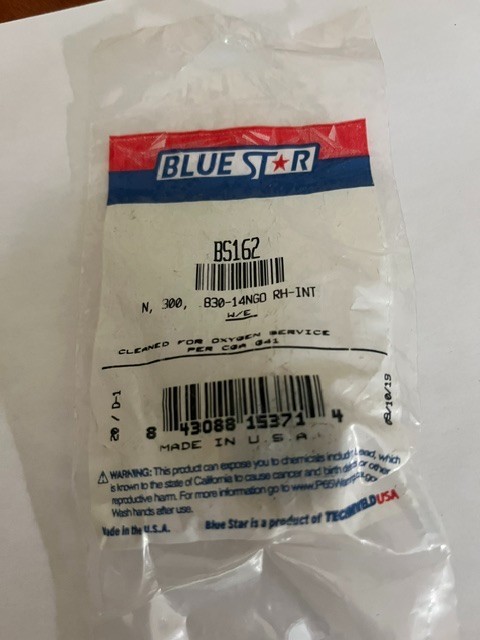 NUT, CGA-300  Blue Star Type 16-2