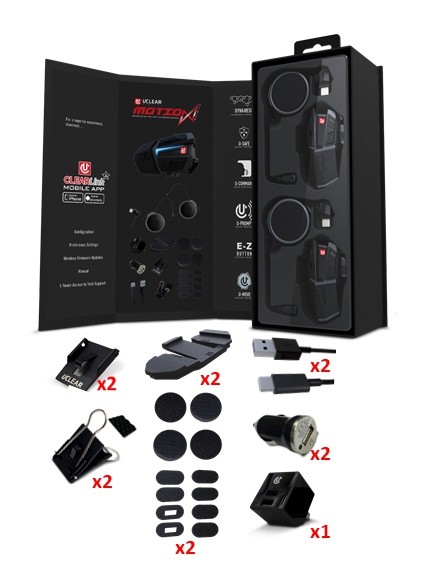 U-Clear Motion Infinity Dual Bluetooth Helmet Audio System