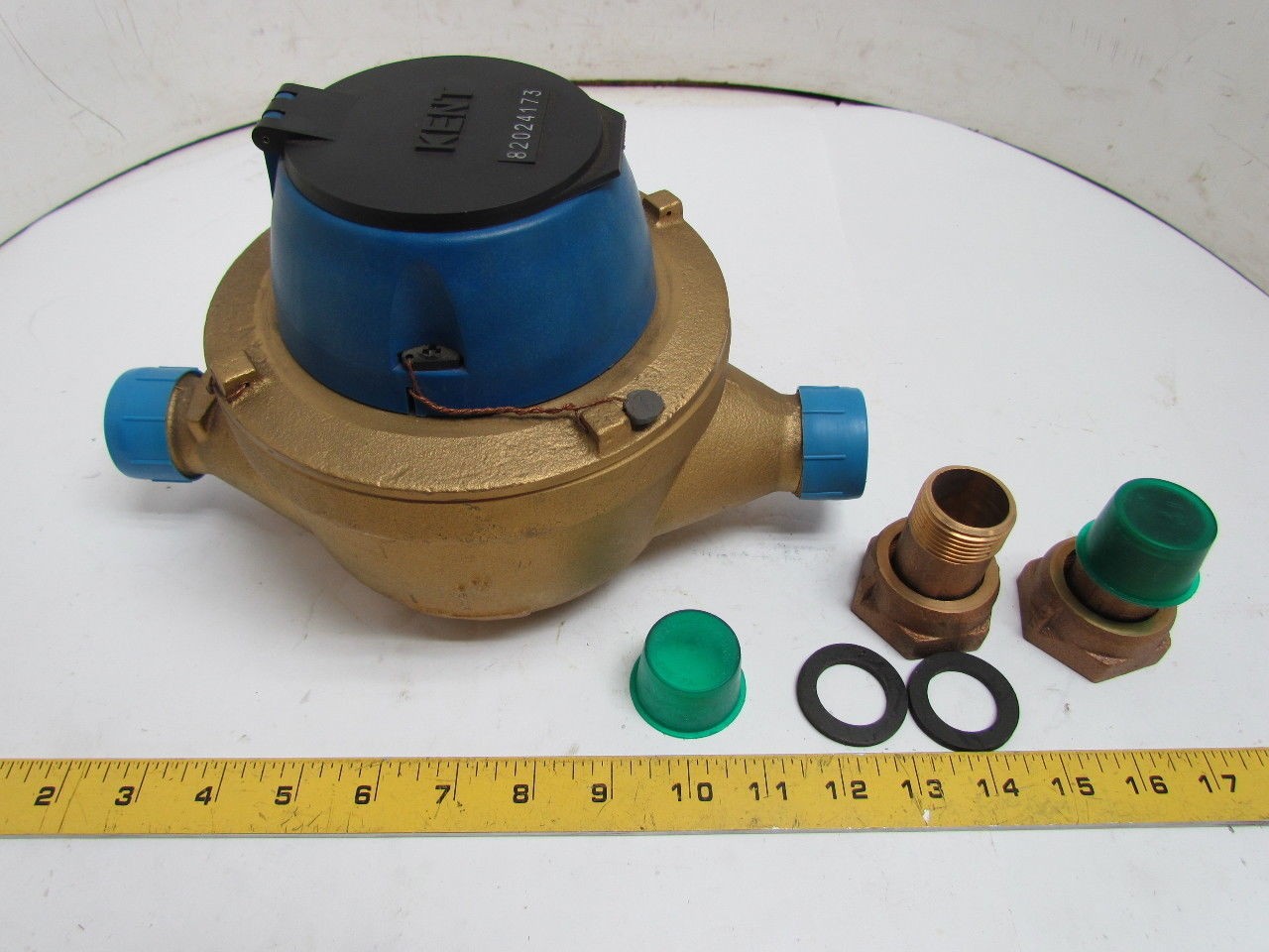 Kent C-700 Positive Displacement Magnetic Drive Bronze Water Meter 1"  10 Gal