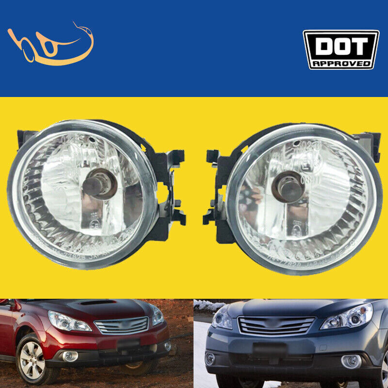 For 2013 2014 Subaru WRX STI Impreza Legacy Front Fog Lights Lamps W/ Bulbs Pair