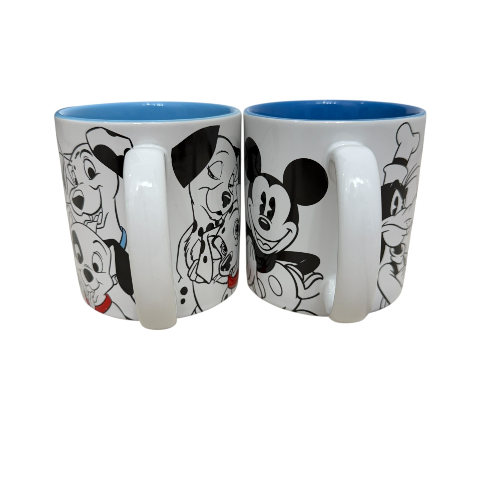 Disney Store set of 2 Coffee Mugs 101 Dalmatians & Mickey and friends