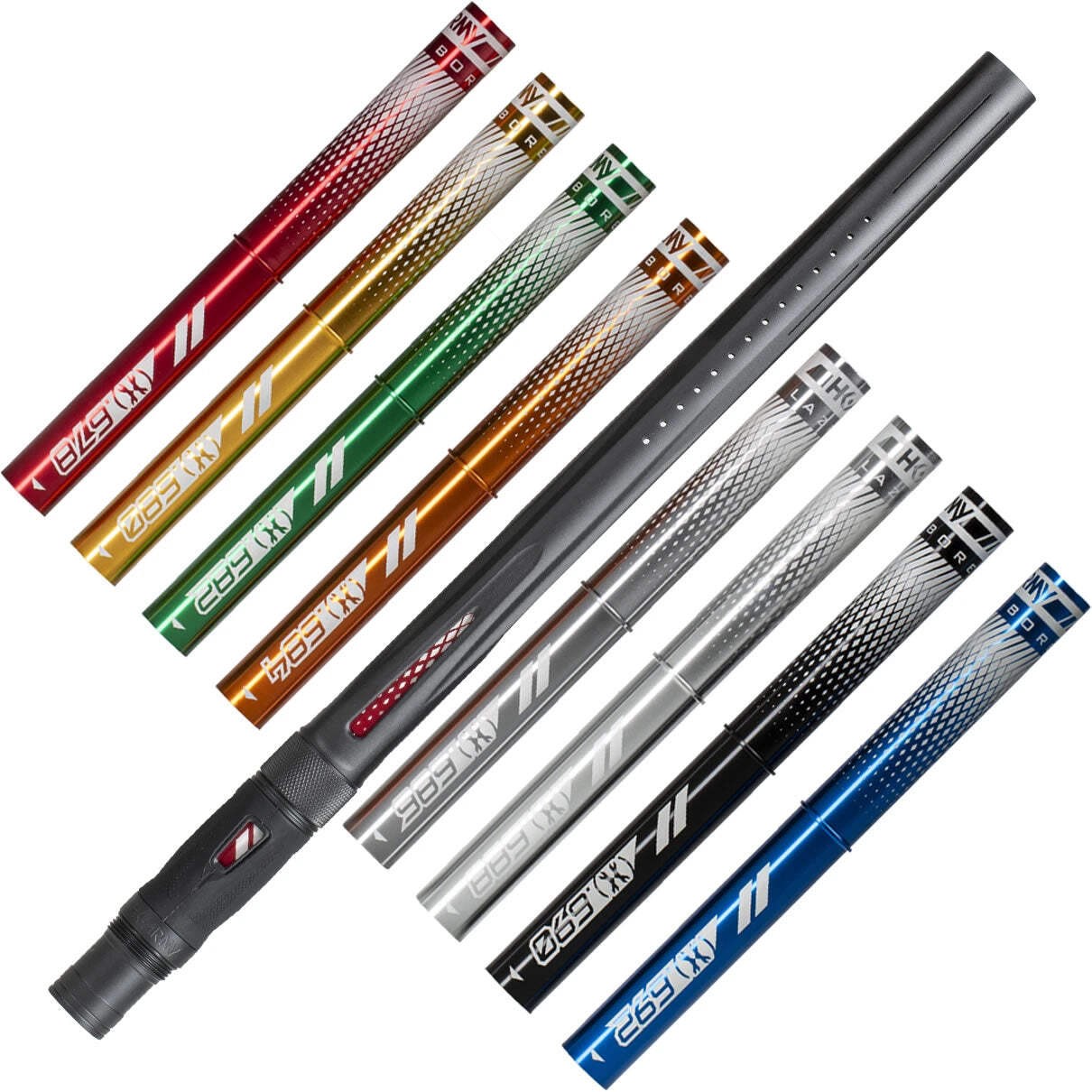 HK Army LAZR Barrel Kit - Color Inserts - Cocker Threads - Dust Black