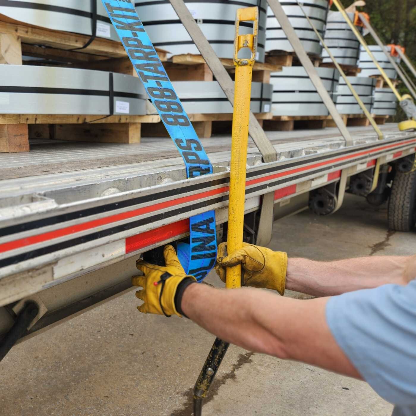 10 pack - Blue Flatbed Straps 4" x 30' Winch Strap