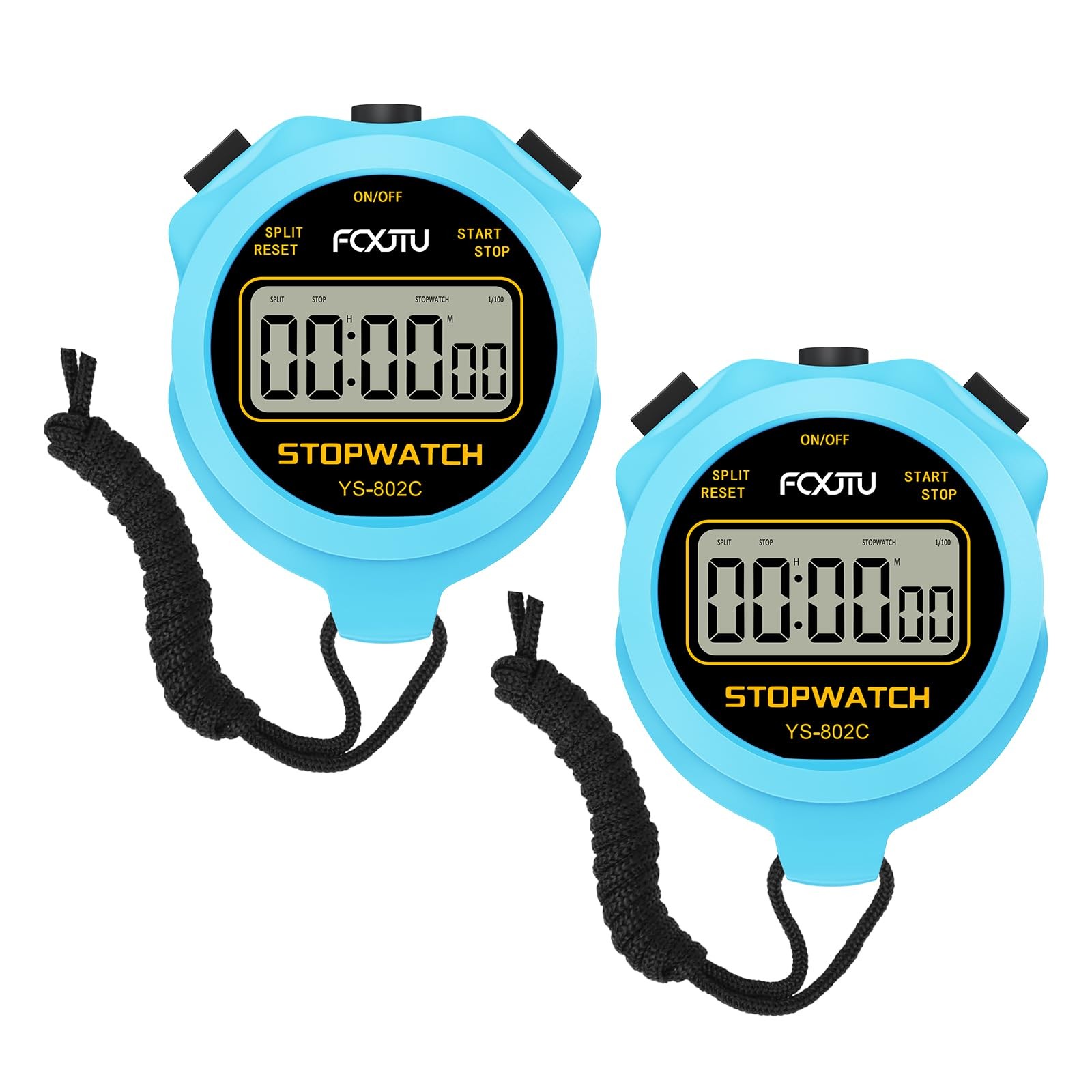 Silent Stopwatch Timer for Kids, Coaches, and Referees - 2 Pack