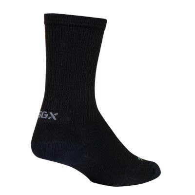SockGuy SGX 6" Black Cycling Socks Size S/M Made in USA