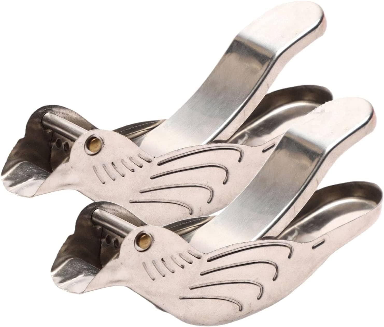 2 Pieces Silver Bird Shape Lemon Juicer Stainless Steel Manual and Lime Squee...