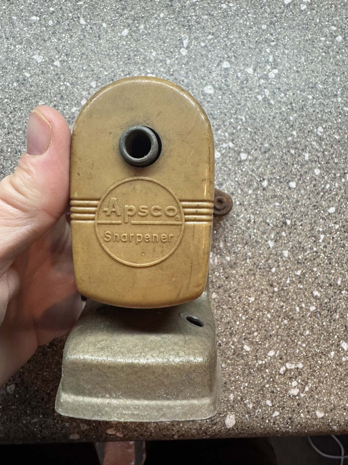 VTG Apsco Vacu-Base Vacuum Base Pencil Sharpener, Works missing bottom.