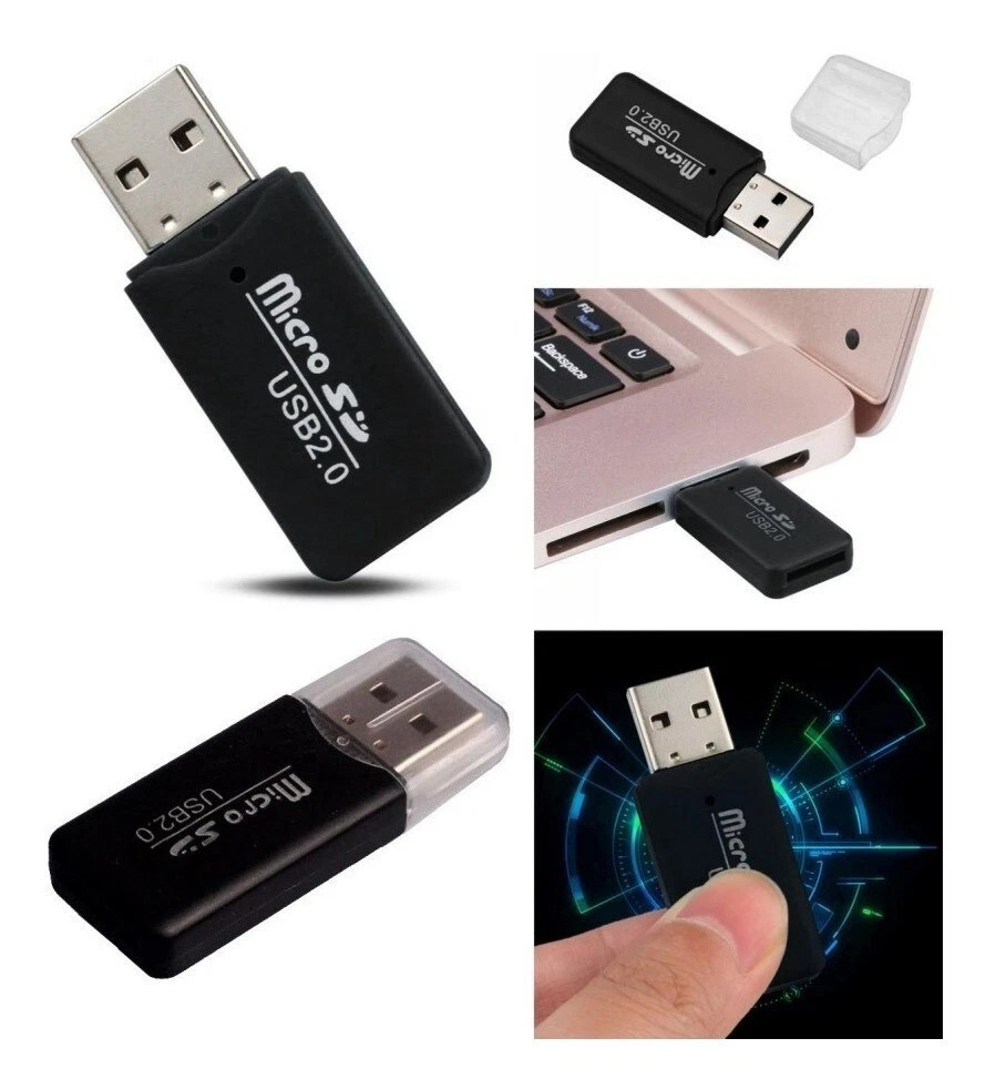 USB 2.0 Micro SD SDHC TF Card Reader Memory Adapter for PC Laptop Camera Lot
