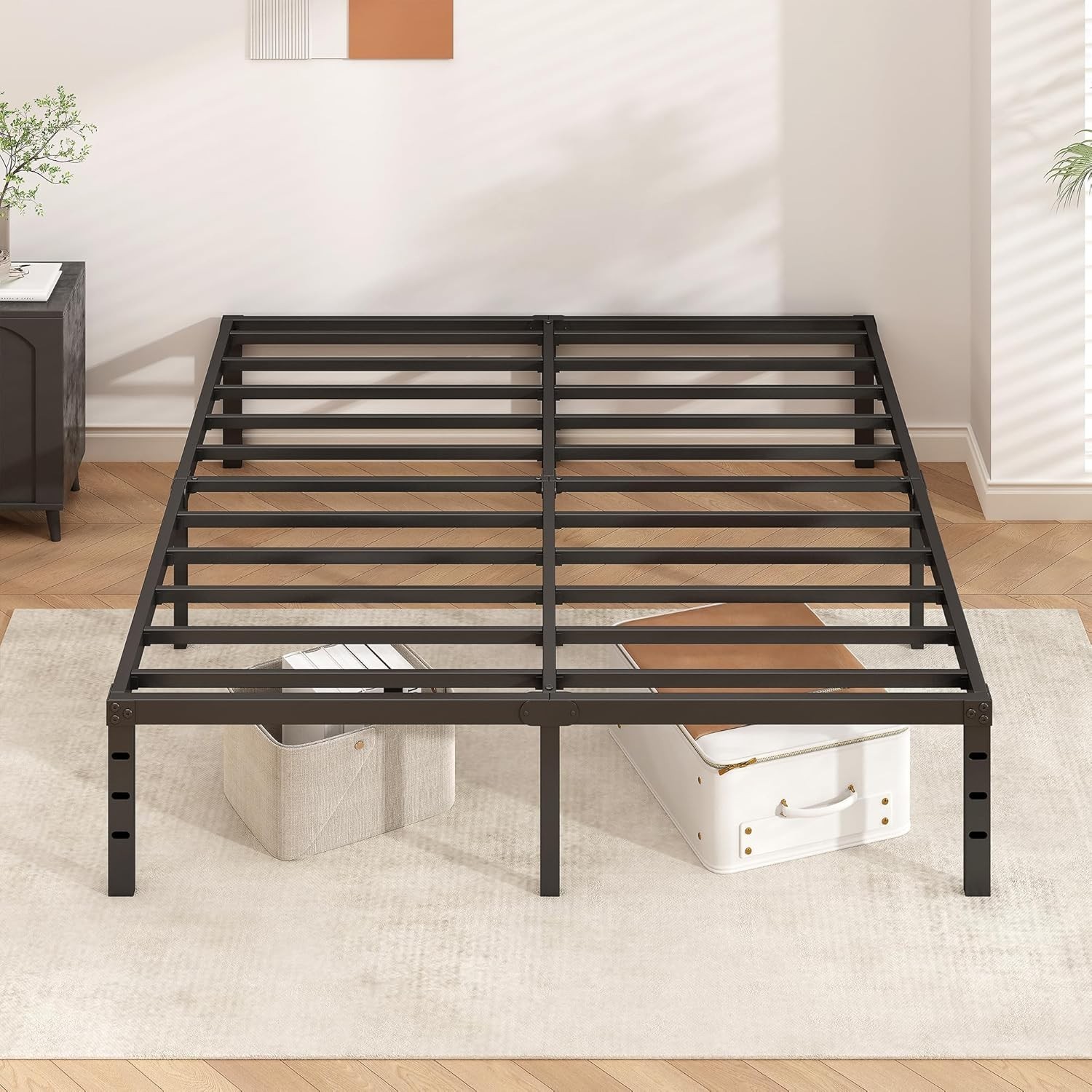 Metal Platform Bed Frame 14 Inch Tall,No Box Spring Needed,Full Size Bed