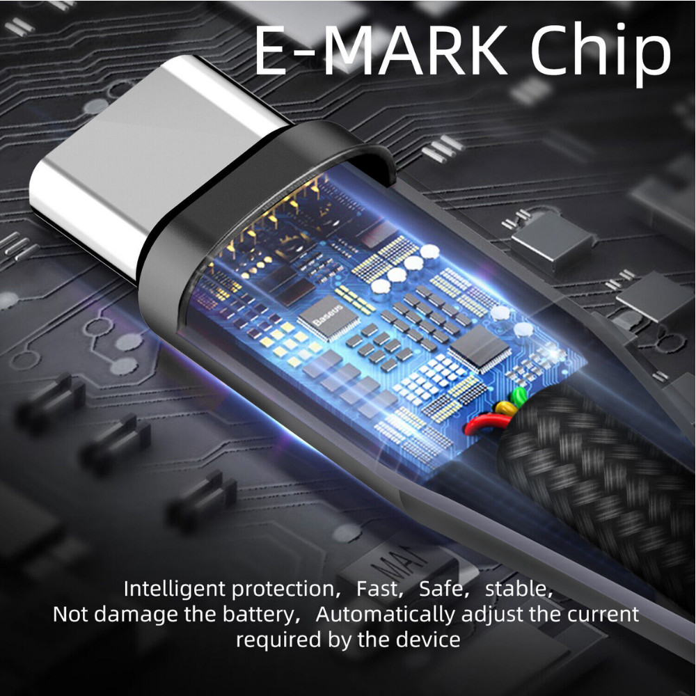 10FT Long USB-C to USB-C Type C Fast Charging Cable PD For Samsung MacBook iPad
