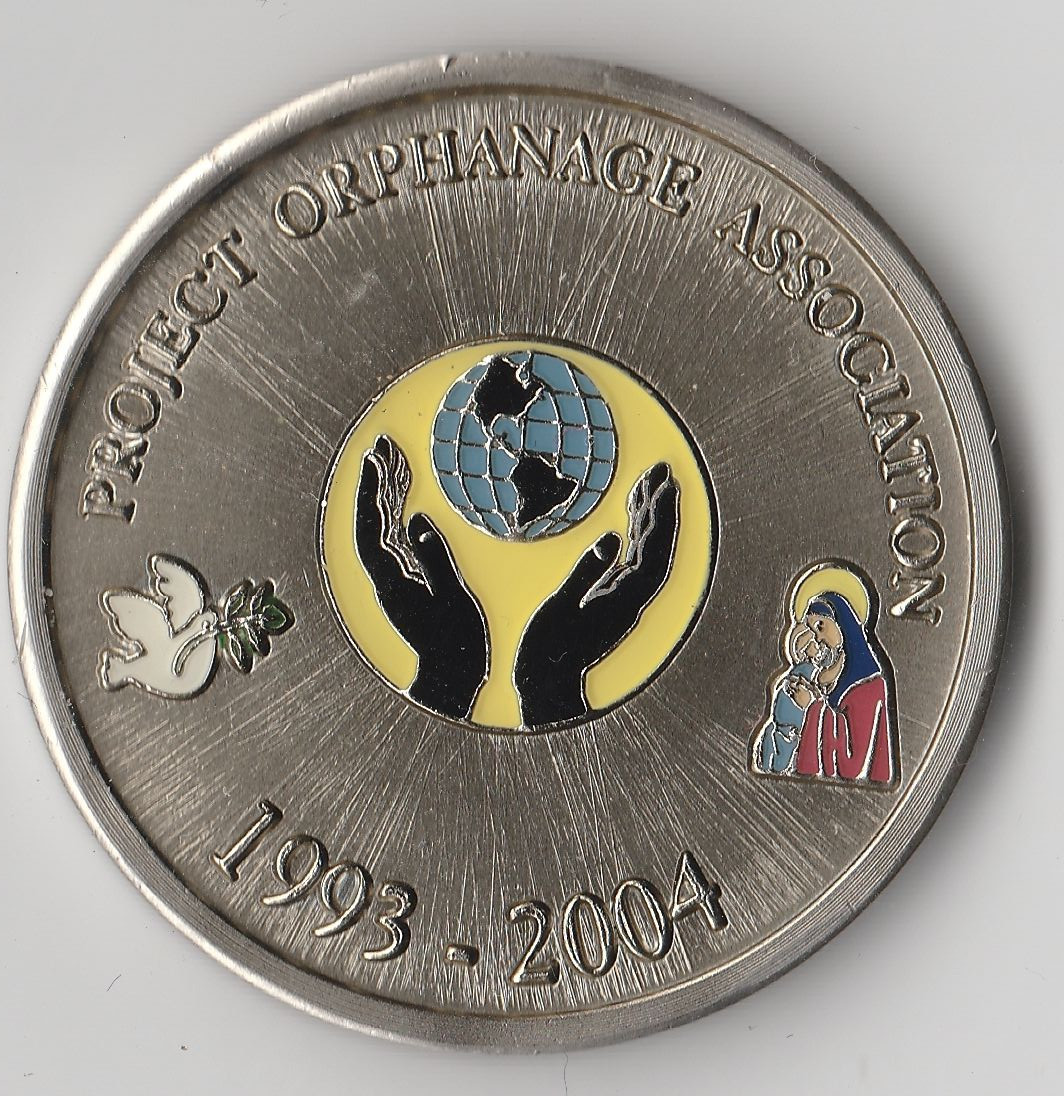 Project Orphanage Association 1993 2004  Incirlik Air Base Turkey  Coin 1.75 DIA