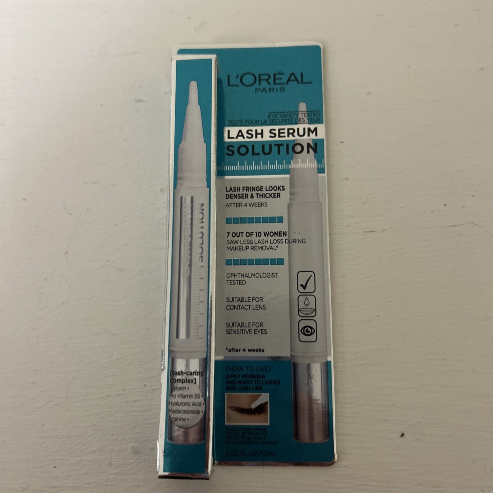 L'Oreal Paris Eyelash Serum Solution with Lash Caring Complex, 0.05 fl. oz.