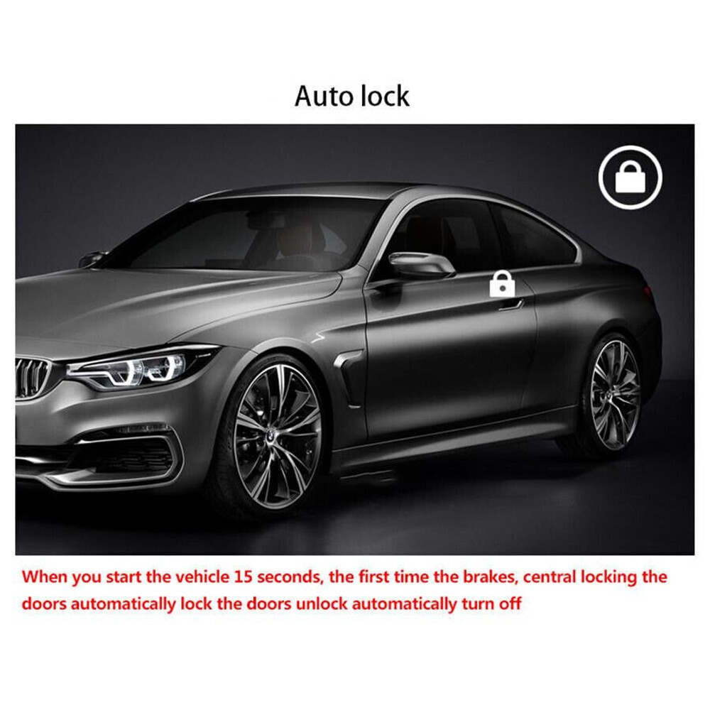 Car Smart Keyless Entry Engine Start Stop Alarm System Push Button Remote Auto