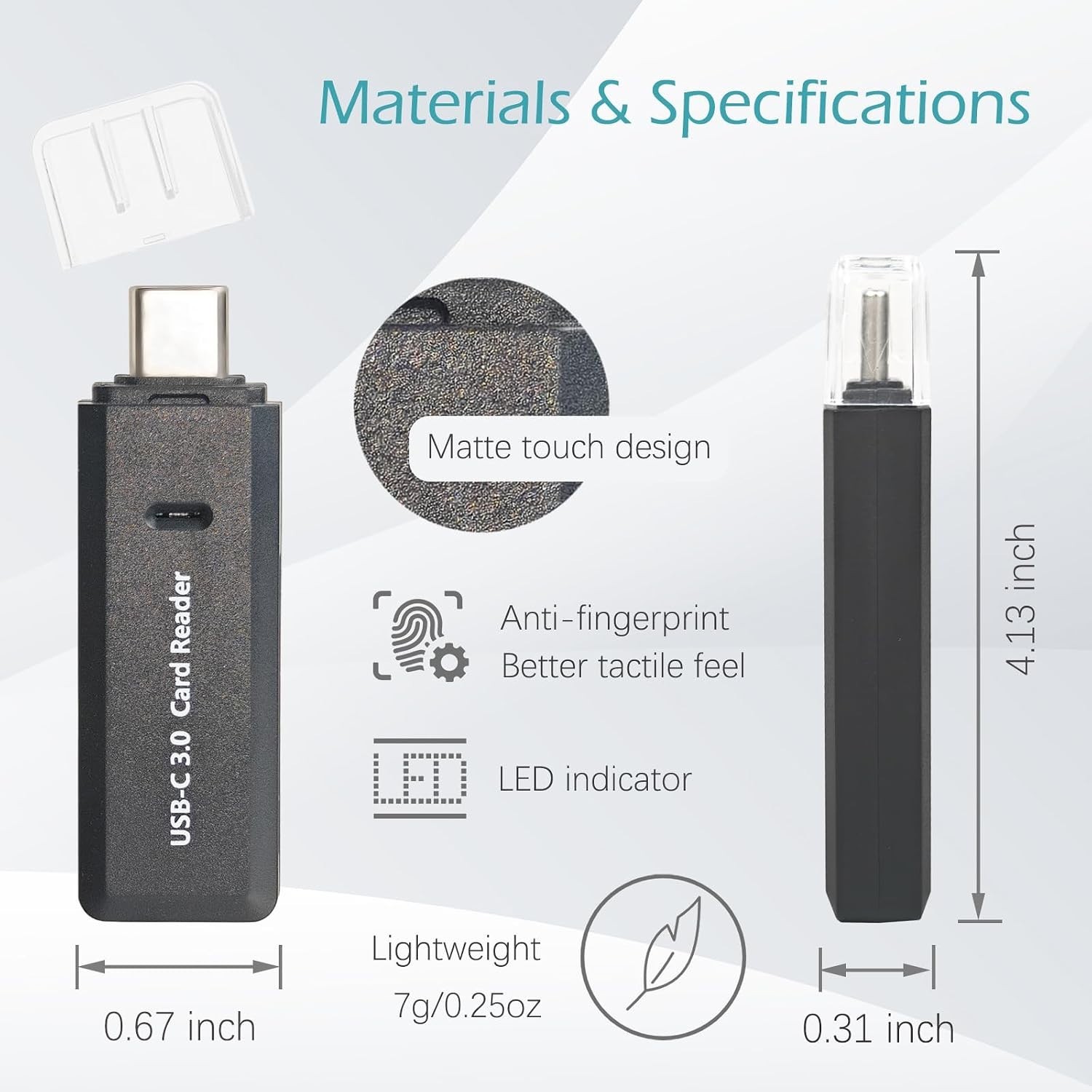 Multi-Format Dual Slot USB-C Card Reader - Supports SD, Micro SD Up to 5Gbps