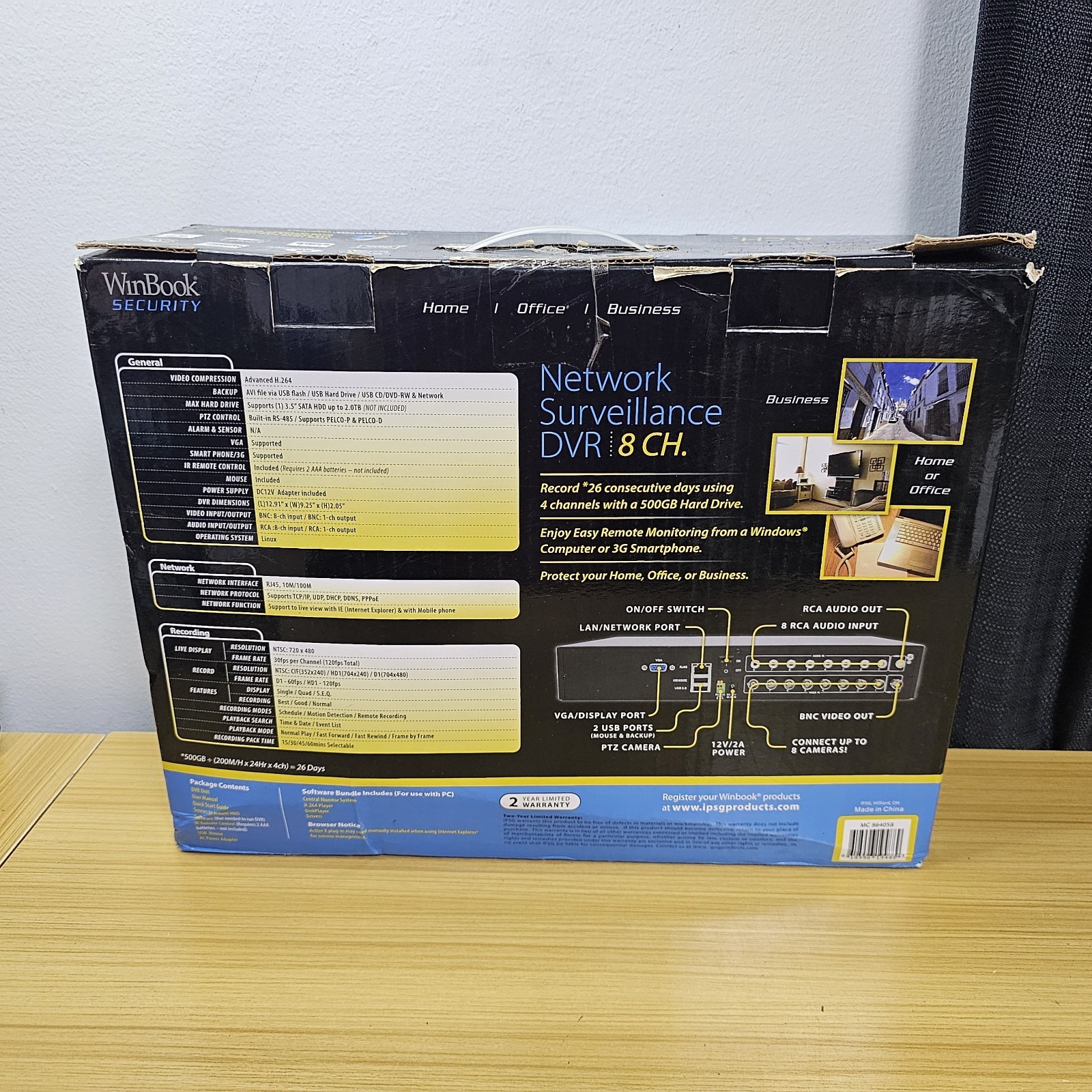 WinBook Security Surveillance DVR Model D6008DV