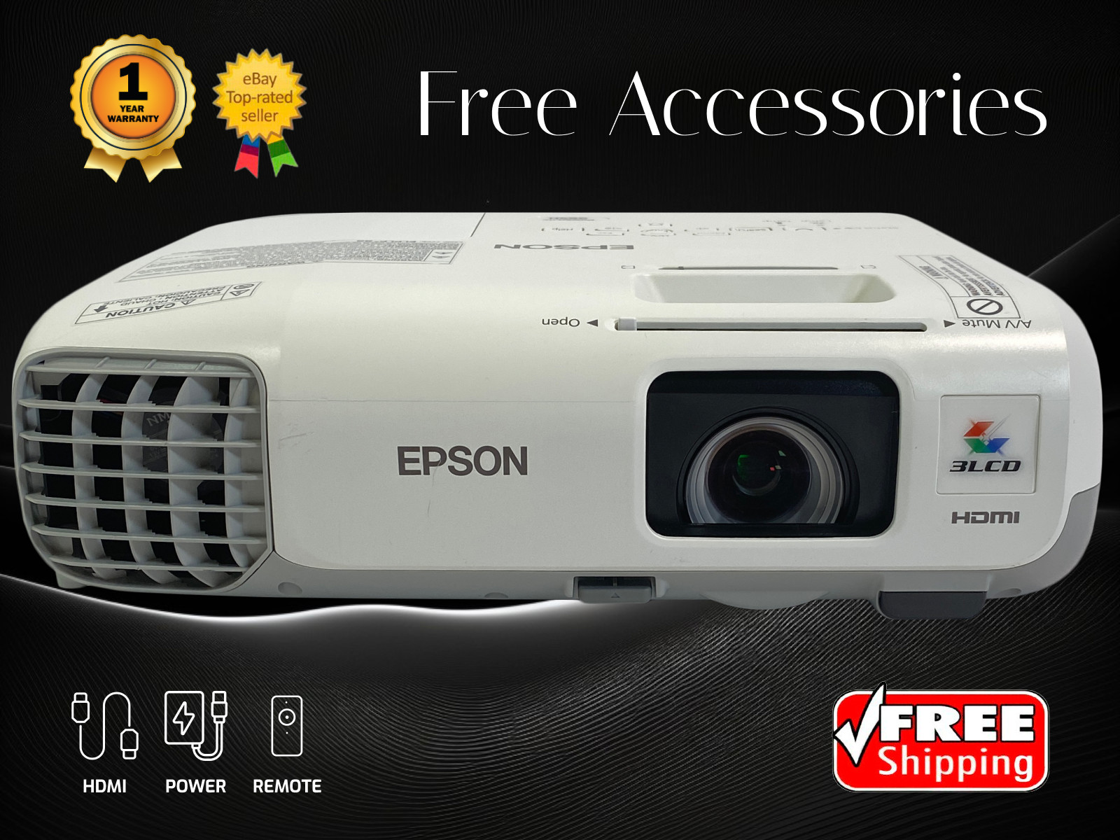 Epson PowerLite 965H 3LCD Projector 3500 Lumens 10W Speakers + 1 Year Warranty🎥