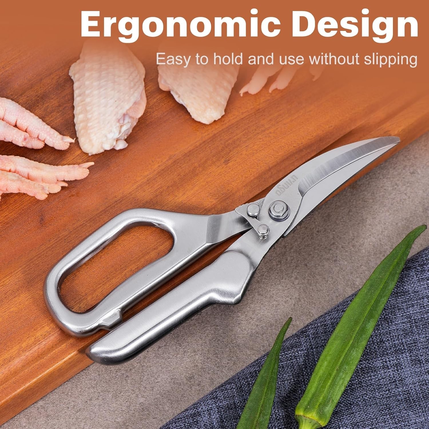 Kitchen Scissors - Heavy Duty Poultry Shears Sharp Cutting Food Chicken Bone ...