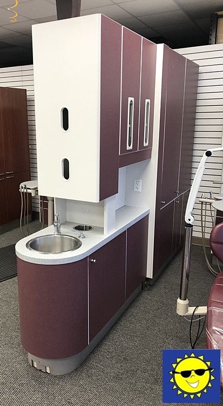 ADEC 5543 Center Island Console w/ X-Ray Pass Through & Privacy Doors