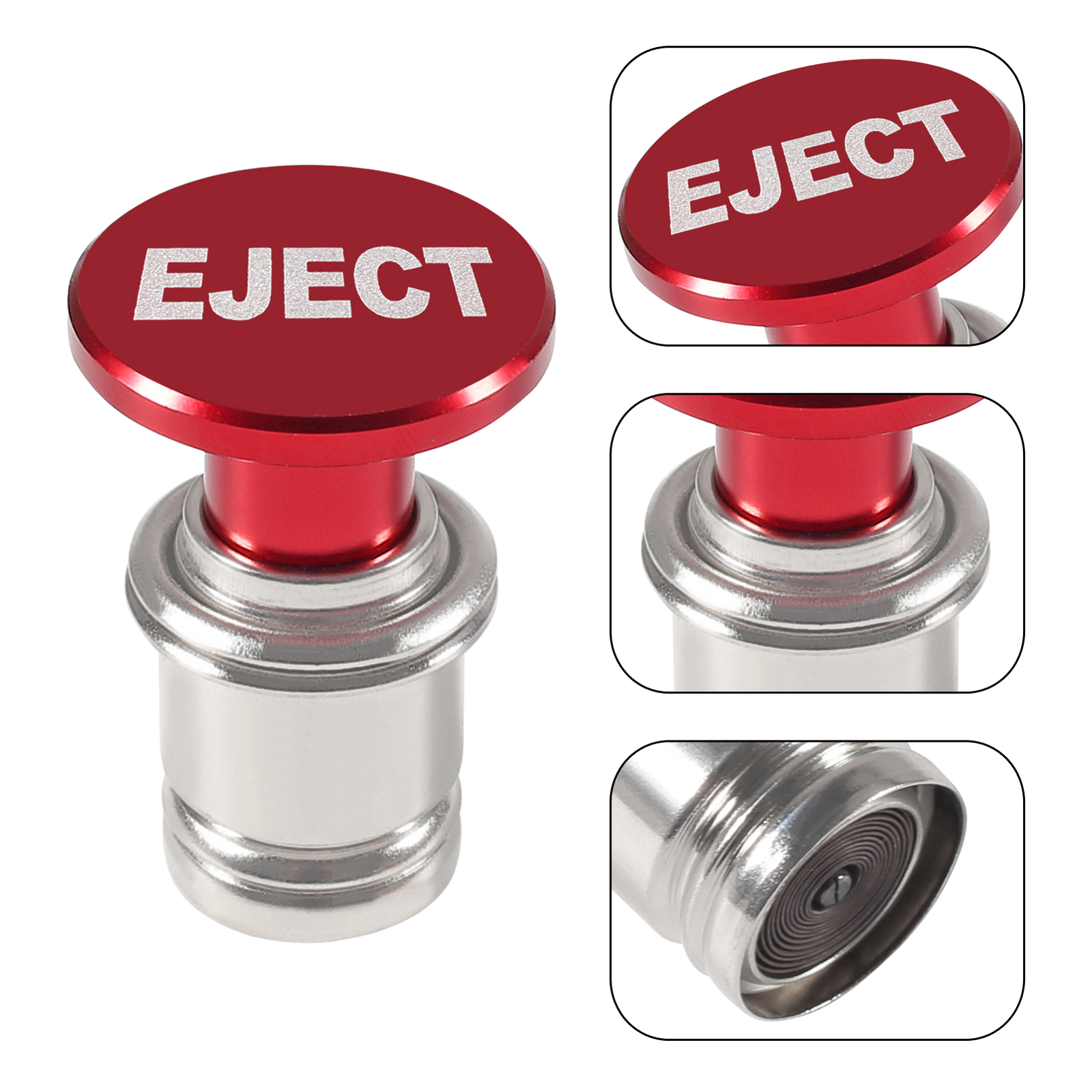 Universal 12V Car Pop Up Cigarette Lighter Socket Aluminium Alloy Eject Button