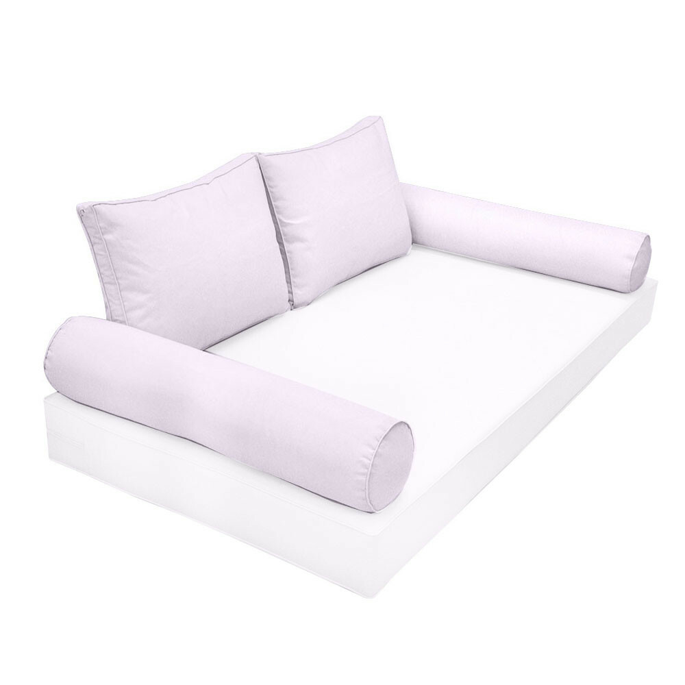 |SLIPCOVER ONLY| S1 Outdoor Bolster Backrest Pillow Covers Same Piped Twin AD107